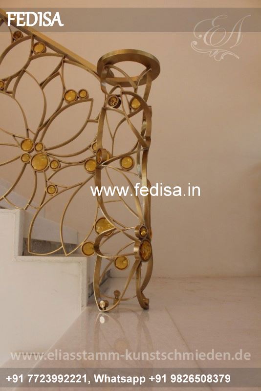 Classic Simple Stairs Design Terrace Stainless Steel Ki Jeene Ki Railing