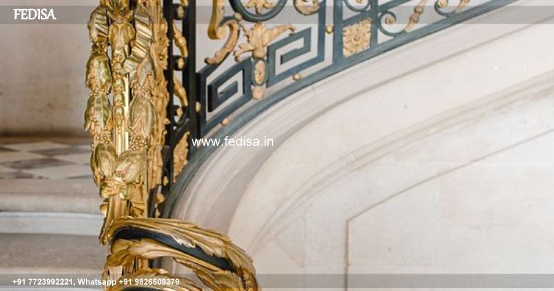 Luxury Duplex House Staircase Design Cemented Railing Ka Design Steel Window Grill Design Catalog