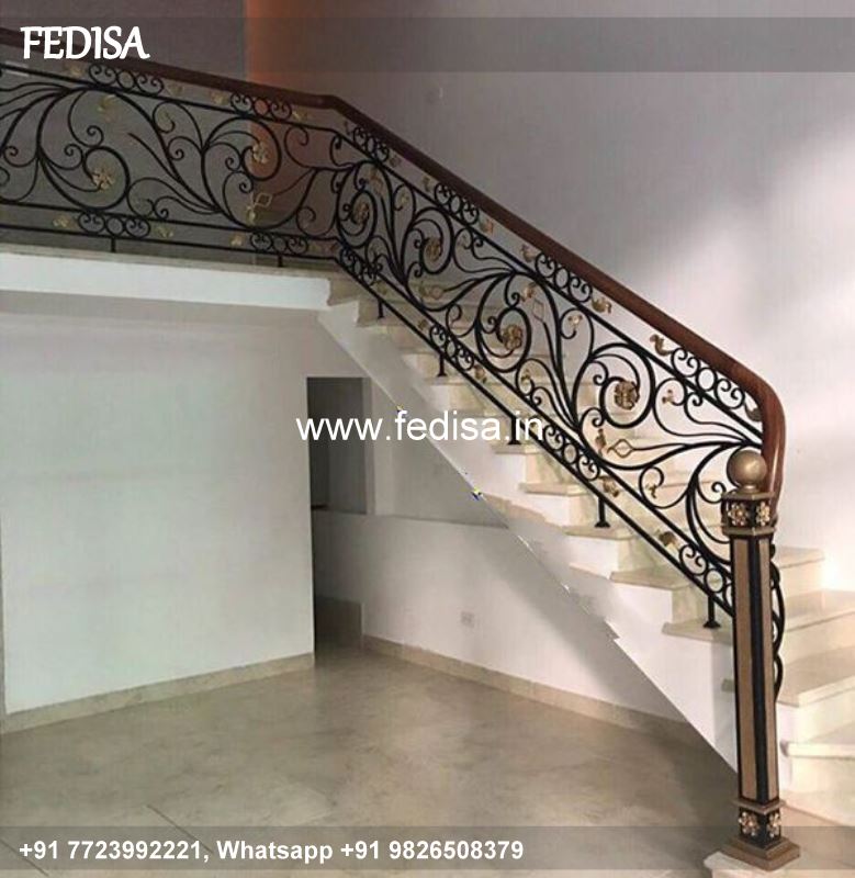 Classic Outer Staircase Design Balcony Modern Grill Design Teak Wood Railing Design