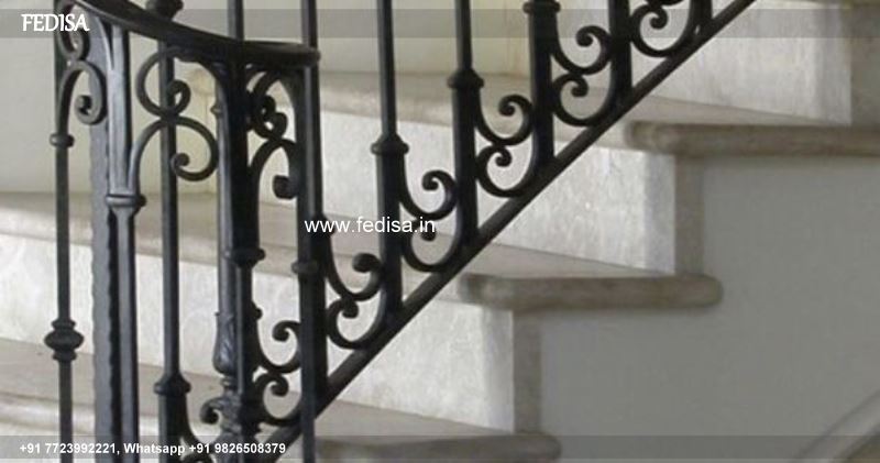 Classic 12 Step Stairs Design Chhat Ki Steel Railing Design Terrace Railing Design With Bricks