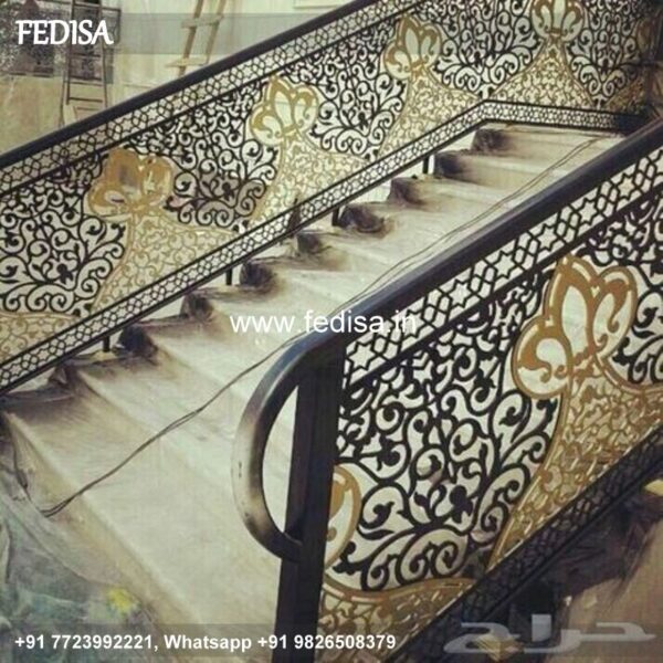 Luxury Modern Glass Staircase Balcony Wood Railing Design Tubular Railing Design
