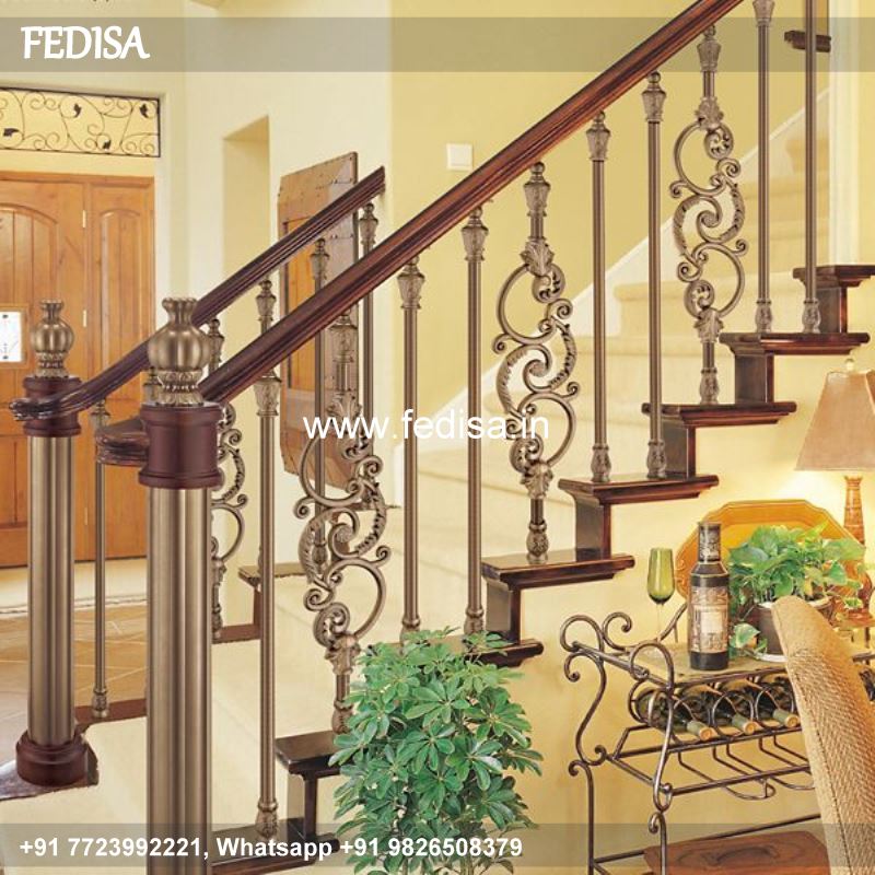 Luxury Exterior Concrete Stairs Design Balcony Railing Steel Grill Design Price Upper Grill Design