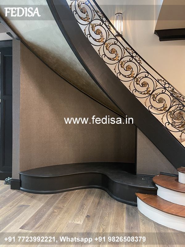 Luxury Front Stair Design Of House Railing Design In Pipe Veranda Grill Color