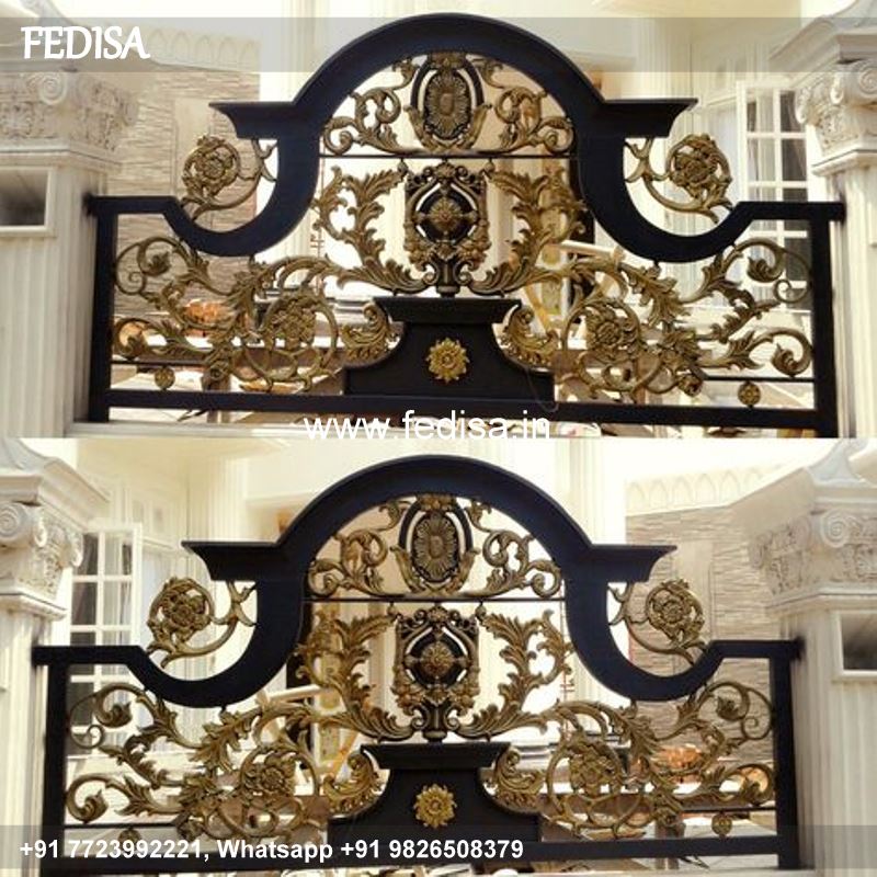 Luxury Home Front Stairs Design Iron Railings Roof Terrace Veranda Steel Grill Design