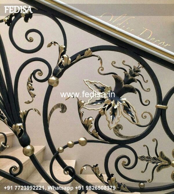 Luxury Stairs Style Grill Color Catalog Window Grill With Wooden Frame