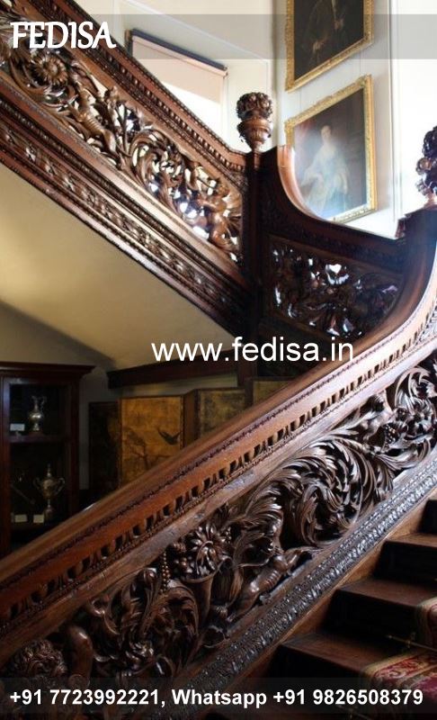 Luxury Duplex Steps Design Lohe Ki Grill Design Wood And Glass Railing Design