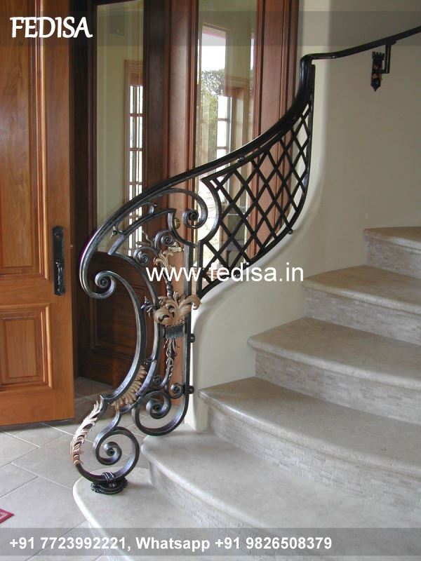Luxury Ladder Design For Small House Loha Grill Wooden Railings Design For Terrace