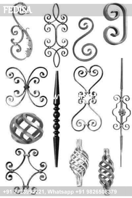 Classic Outer Staircase Design Grill Paint Color Design Wrought Iron Grill For Front Door