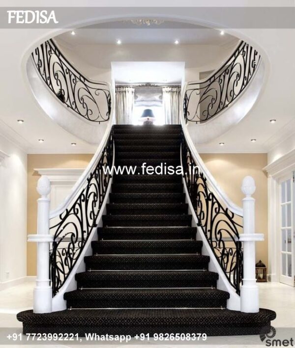 Luxury Staircase Bottom Design Ss Grill Gate Design Cement Stair Design For Small House