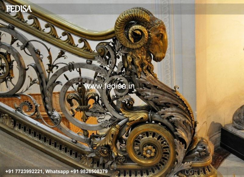 Luxury Stair Railing Design Outdoor Tower Grill Design Chaukhat Grill Design