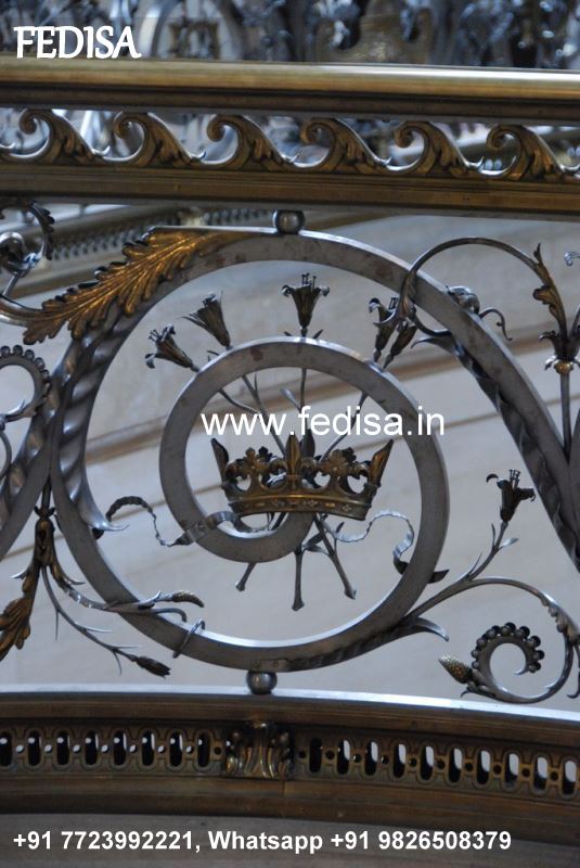 Luxury Duplex House Stairs Design For Indian Houses Ss Steel Grill Design Classic Railing Design