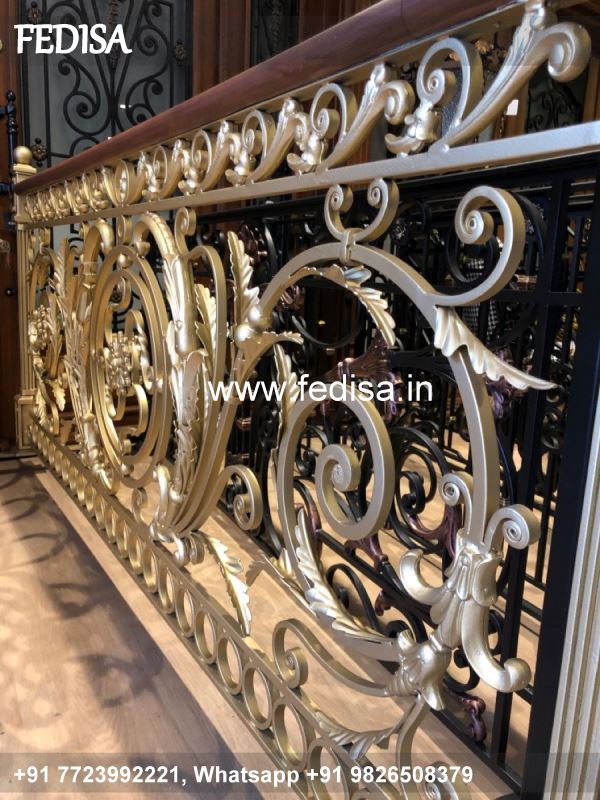 Classic Staircase Stone Design Steel Grill Gate Design Concrete Cantilever Staircase