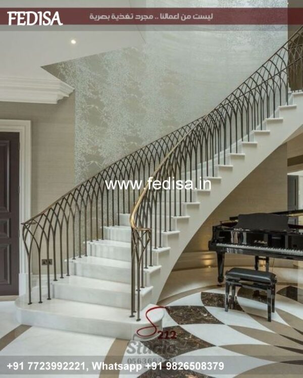 Luxury Outdoor Stairs Design Sliding Door Iron Grill Design Duplex Steps Design