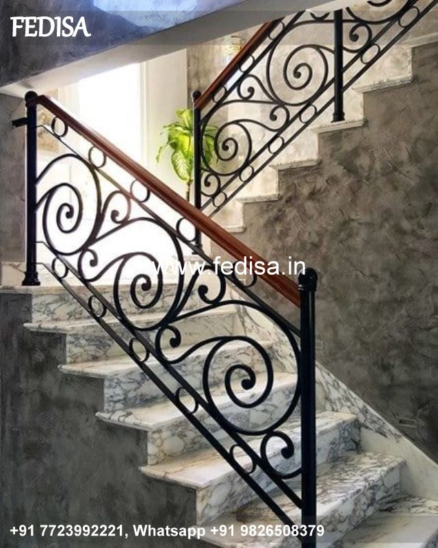 Luxury Simple Iron Railing Design For Stairs Grill Double Door Design Front  Balcony Railing Design Iron