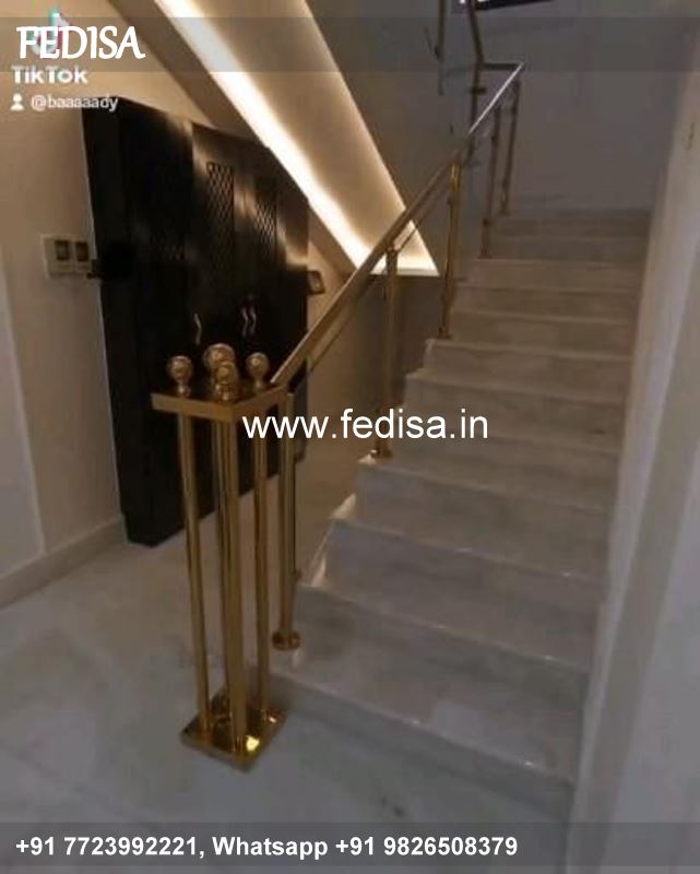 Luxury Front Entrance Stairway Pipe Window Grill Design Front Entrance Stairway