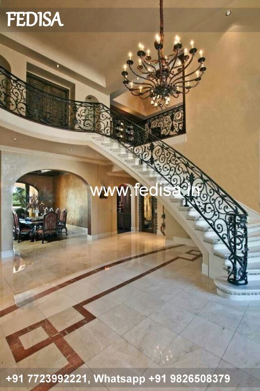 Luxury Stairs Style Door Window Grill Design Front Glass Railing Design