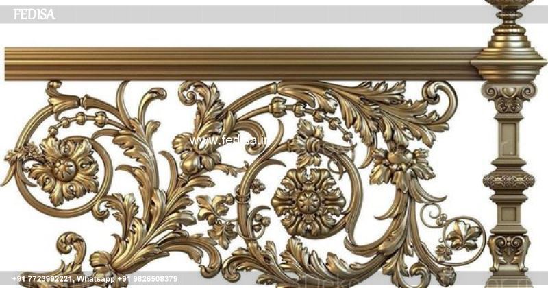 Luxury Simple Stairs Design For Indian Houses Stainless Steel Balcony Full Grill Design Front Railing Design Iron