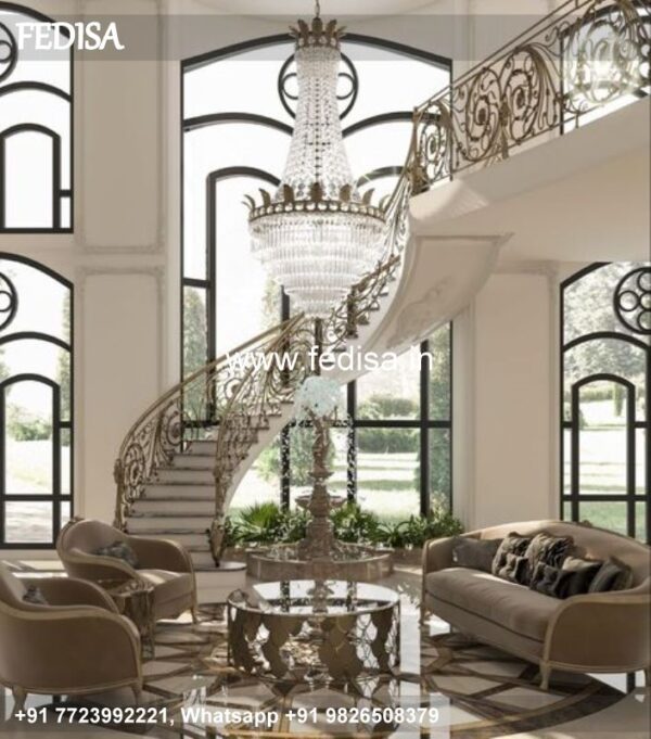 Luxury Wooden Stairs Design For Small Spaces Compound Wall Fencing Grill Design Fully Covered Balcony Grill Design