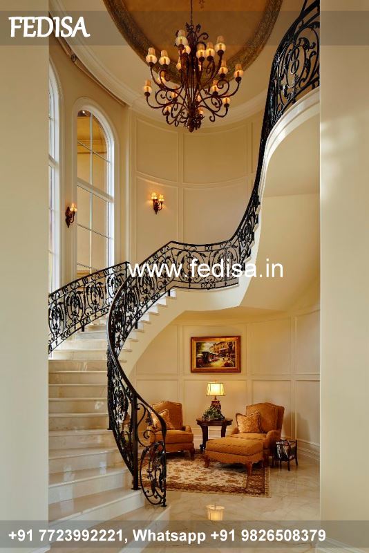 Luxury Modern Glass Staircase Metal Grill Door Design Grill Work Design