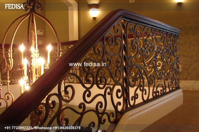 Luxury Modern Stairs Design For Small House Round Gate Grill Design Grills For Sliding Window