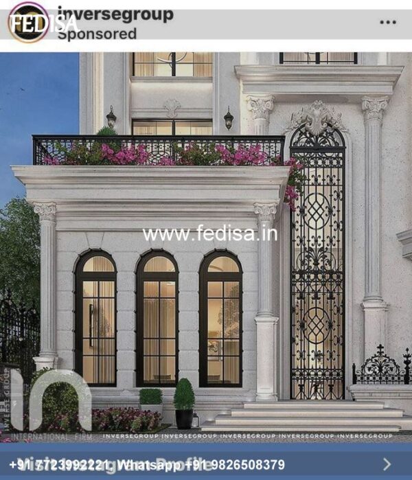 Luxury Double Staircase House Plans Window Steel Grill Design 2021 Latest Half Round Grill Design