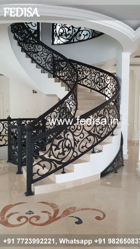 Classic L Shaped Staircase Design Modern Grills Design For Sliding Window Half Round Window Grill Design