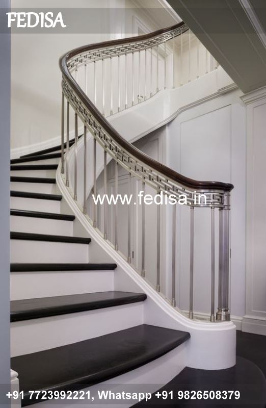 Classic Stair Color Design Curved Window Grill Design Home Door Grill Design