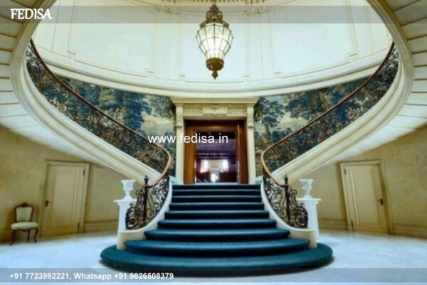 Luxury Modern Concrete Stairs Design Indoor Man Door Grill Design Home Sidi Railing Design Iron