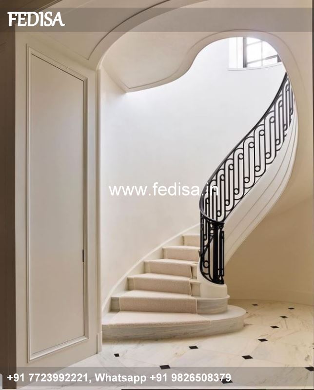 Classic Stair Style Design Steel Grill Glass Design Horizontal Grill Design