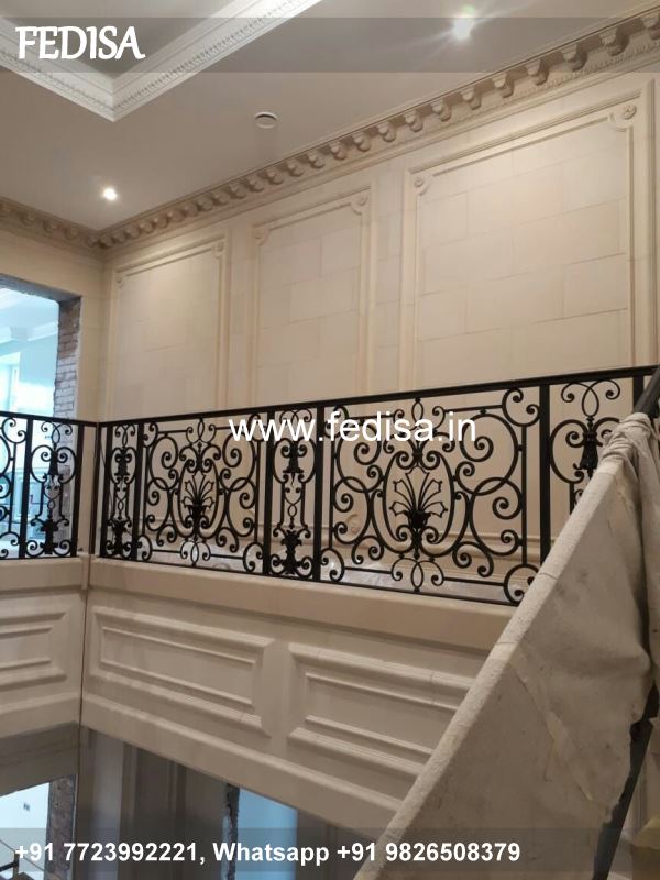 Classic Stairs Bed Design Grill Design With Glass House Window Jali Design