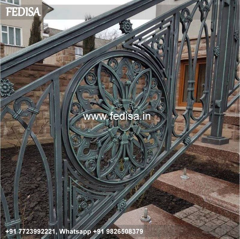 Classic Stairs To Second Floor Design Iron Wall Grill Design Iron Grill Design For House