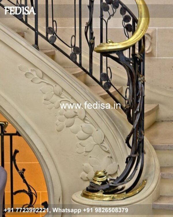 Classic Modern Stairs Design For Home Grill Design In Window Lohe Ki Railing Design