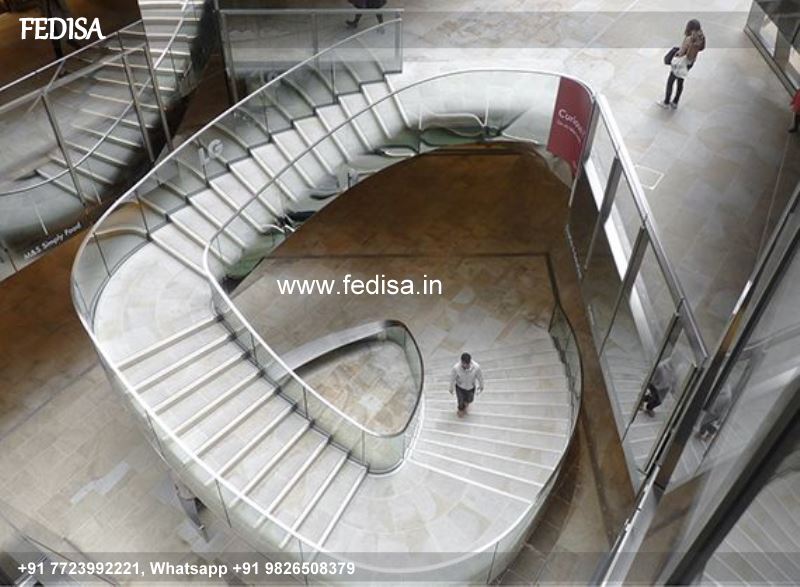 Luxury Stairs Design In Hall Pipe Grill Gate Design Modern Glass Railing Design For Balcony