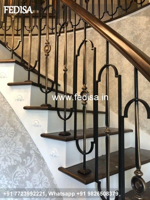 Classic Designs Of Stairs Outside House Laser Cutting Door Grill Parapet Grill Design