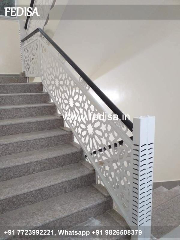 Luxury Stairs Floor Design Front Grill Design With Glass Railings Glass Design