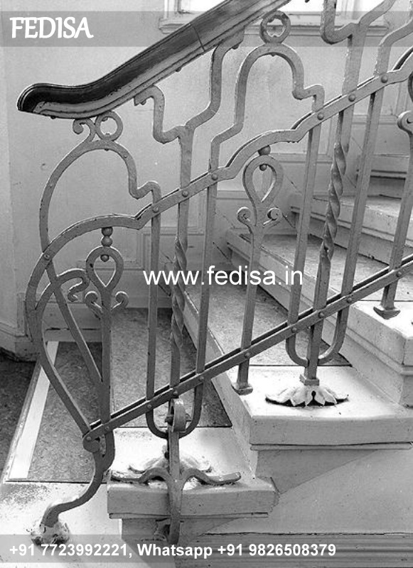 Classic Staircase Cover Design Safety Grill Design For Balcony Door Roof Railing Design With Bricks