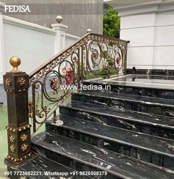 Classic Spiral Staircase Design Square Grill Design For Windows Round Balcony Full Grill Design