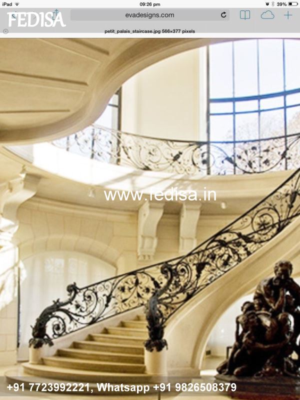 Luxury Duplex Steps Design Grill Color For Home Single Door Grill Design