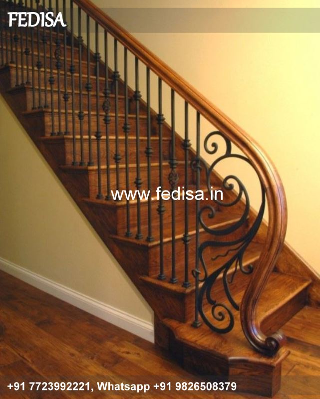 Classic Duplex House Staircase Wall Design Small Grill Gate Stair Railing Design Iron