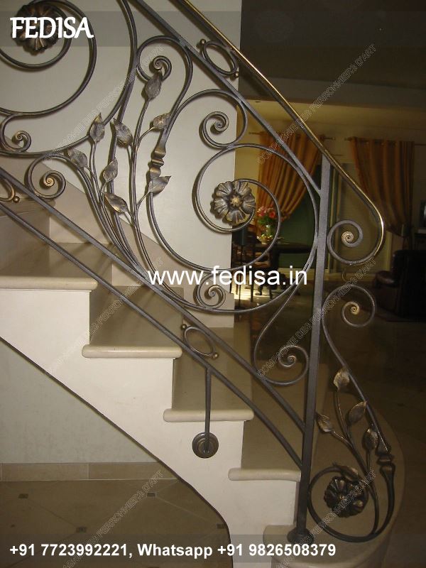 Classic Modern Interior Railing Design Of Safety Door Grill Staircase Side Design