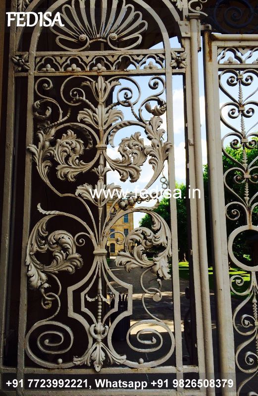 Luxury Staircase Bottom Design Door Design Metal Grill Staircase Side Railing Design