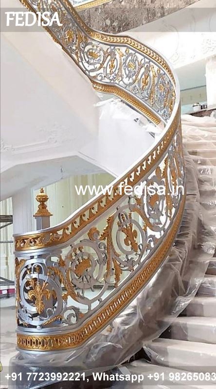 Classic Stair Wall Color Design Stainless Grills Design For Window Stairs Design In Hall
