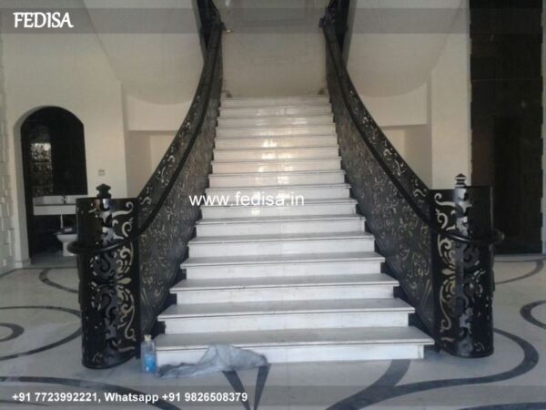 Classic Stairs Tiles Design For Home Sliding Window With Grills Design Steel Railing Design For Roof
