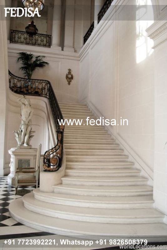 Classic Double Molding Marble Stairs Window New Grill Design Steel Staircase Design Outdoor