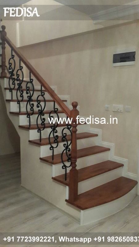 Classic House Stairs Design Outside Grill Design On Wall Wooden Grill Door Design