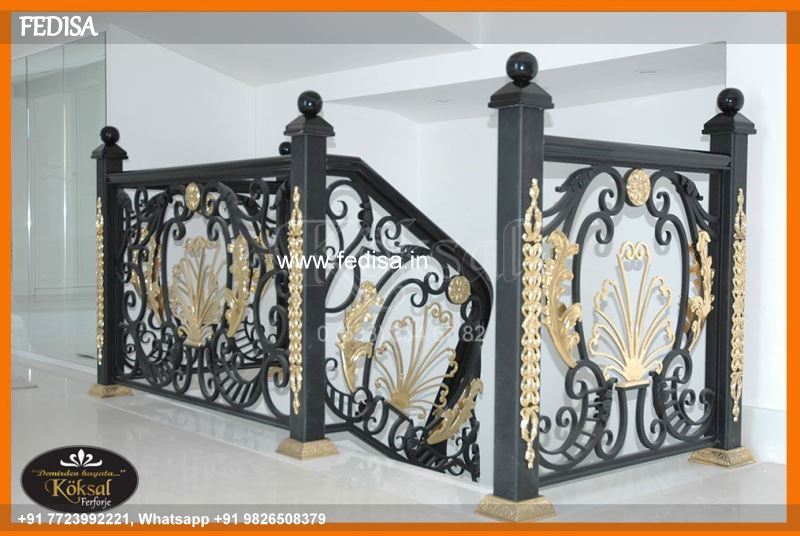 Classic Round Sidhi Design New Iron Window Design Balcony Full Grill Design