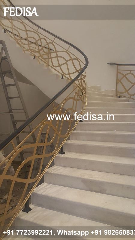 Luxury Front Door Stairs Design Metal Window Grill Simple Design Grill Color