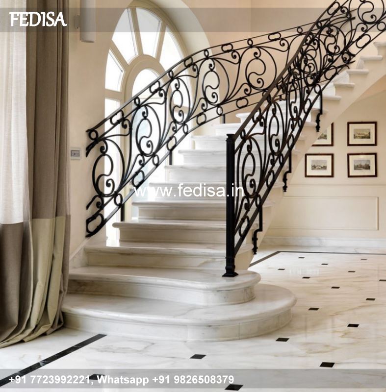 Luxury Living Room Staircase Design Boundary Grill Design Steel Home Railing Design