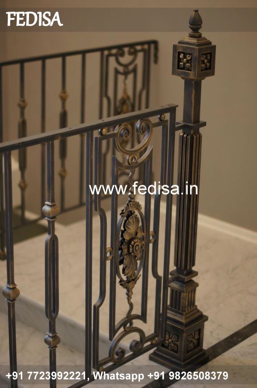 Classic Contemporary Staircase Compound Wall Top Grill Stair Tiles Design