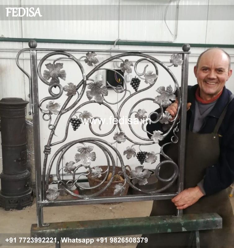 Classic Iron Stair Railing Design Spider Web Grill Design Step Railing Design